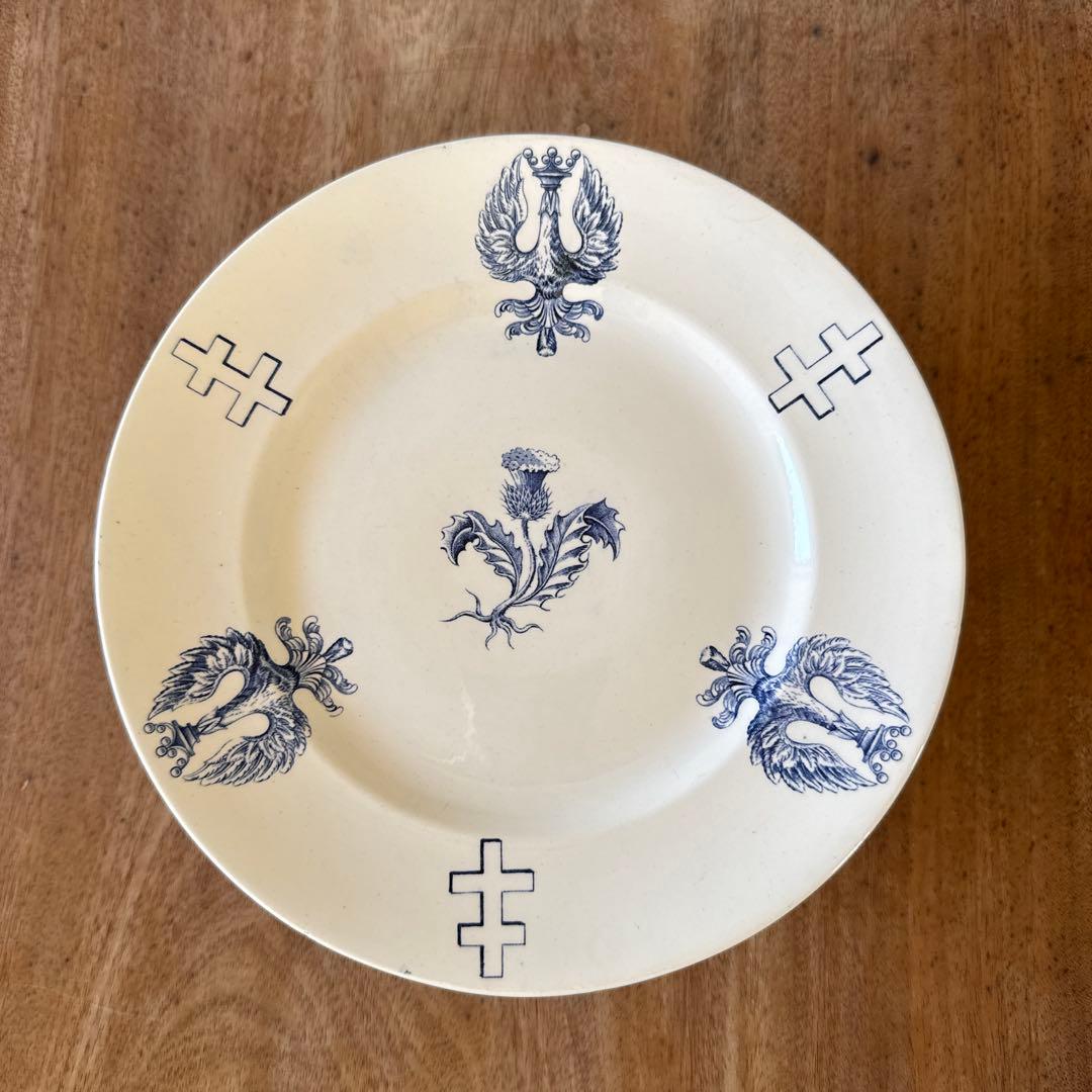 フランス アンティーク コンポティエ luneville アザミ ロレーヌ十字