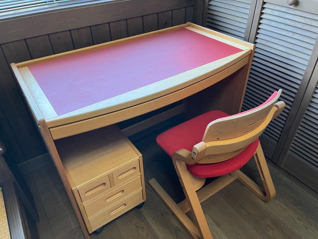 Formio 学習机セット（赤） デスク アーカイブ - formio フォルミオ