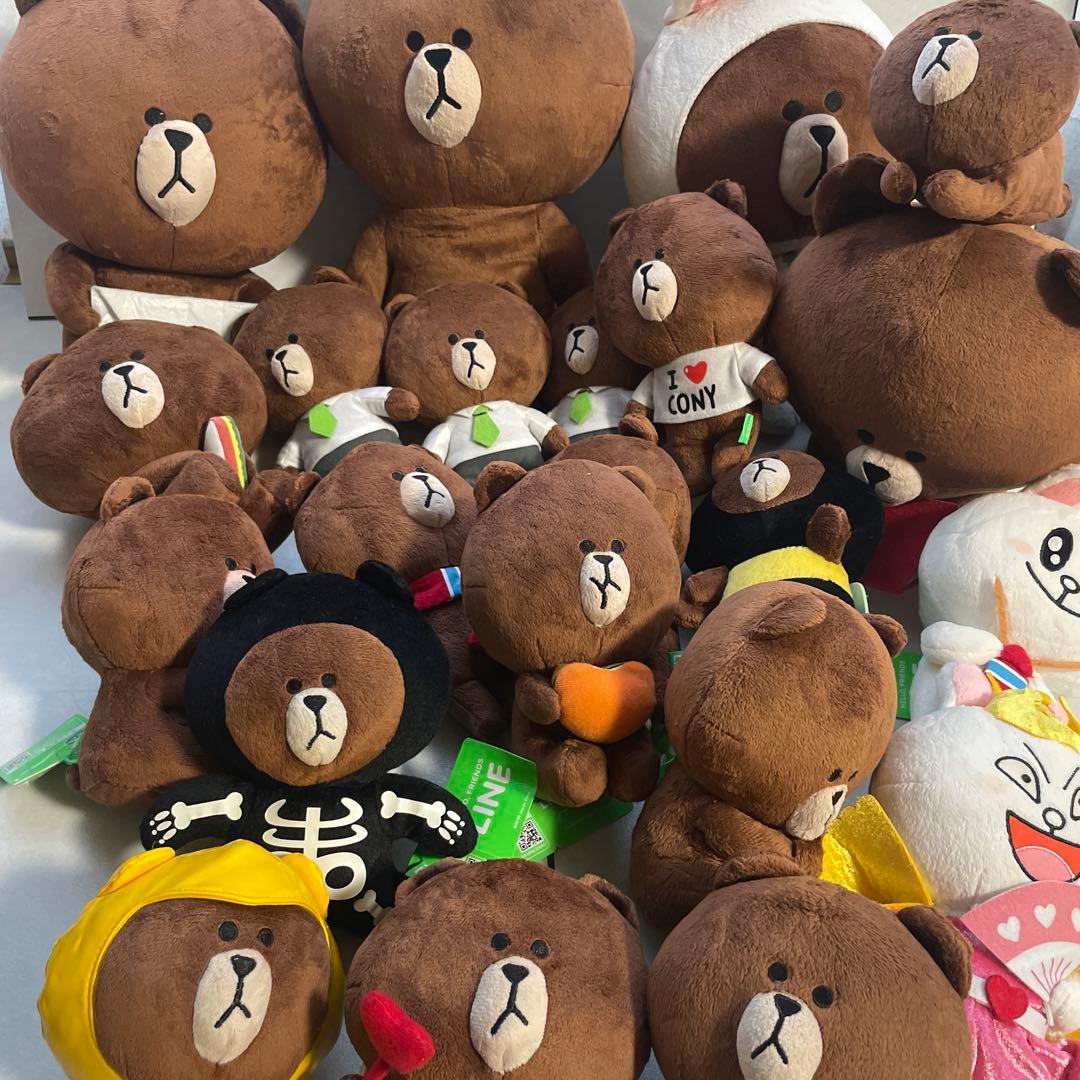 LINE ブラウン コニー ぬいぐるみ まとめ売り 22体 - メルカリ