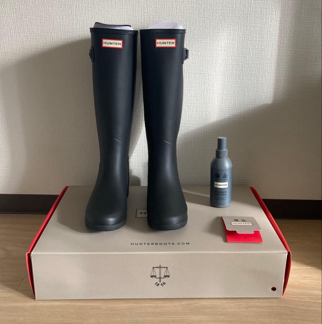 【新品・未使用】レディース　ハンターオリジナルリファインドトールブーツ　ブラック レディース オリジナル リファインド ブーツ - ブラック