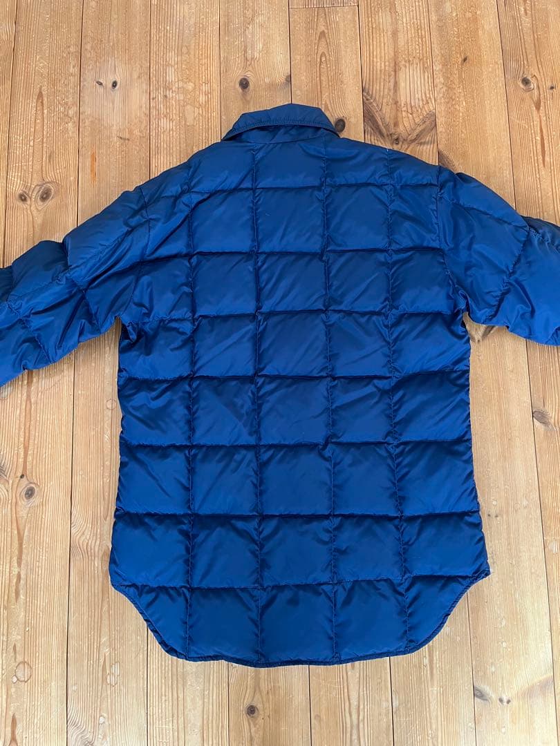 70' L.L.bean ネイビー キルティング ダウンシャツジャケット