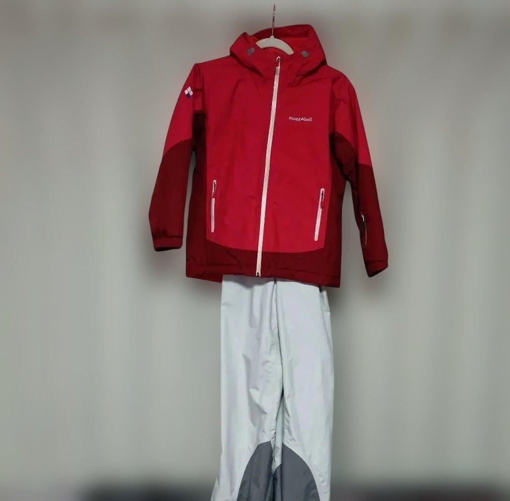 【美品♡】mont-bell 子ども用スキーウェア Kid's 150 赤 楽天市場】モンベル キッズ スキー（スキー用ウェア｜ウィンター