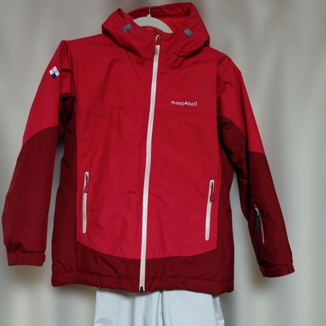 美品♡】mont-bell 子ども用スキーウェア Kid's 150 赤