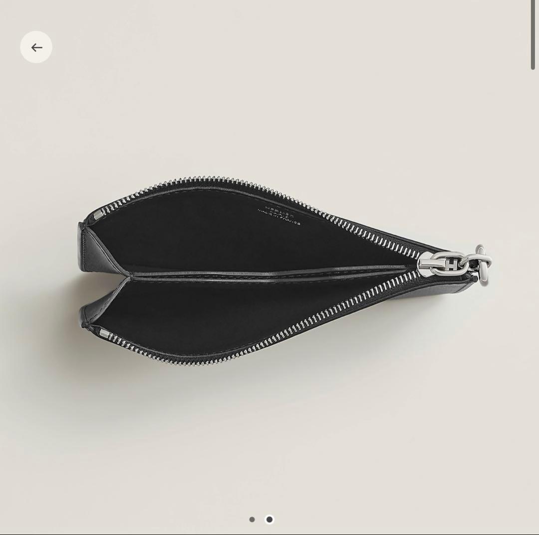 未開封 エルメス◉ ジップアンゴー シェーヌダンクル カードケース 黒