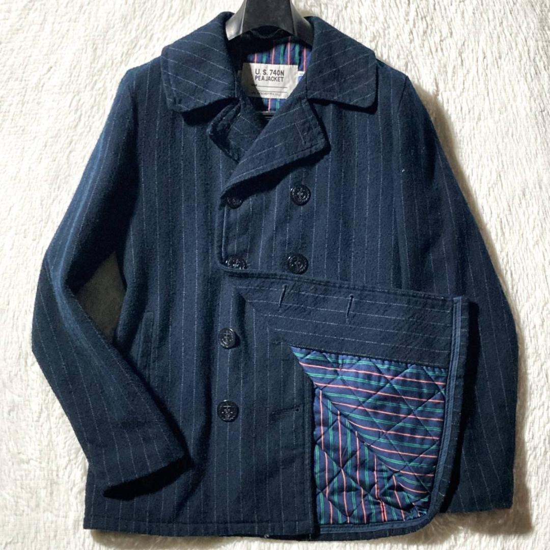 Schott×タケオキクチ☆USA製Pコート 裏地キルティング&マルチ