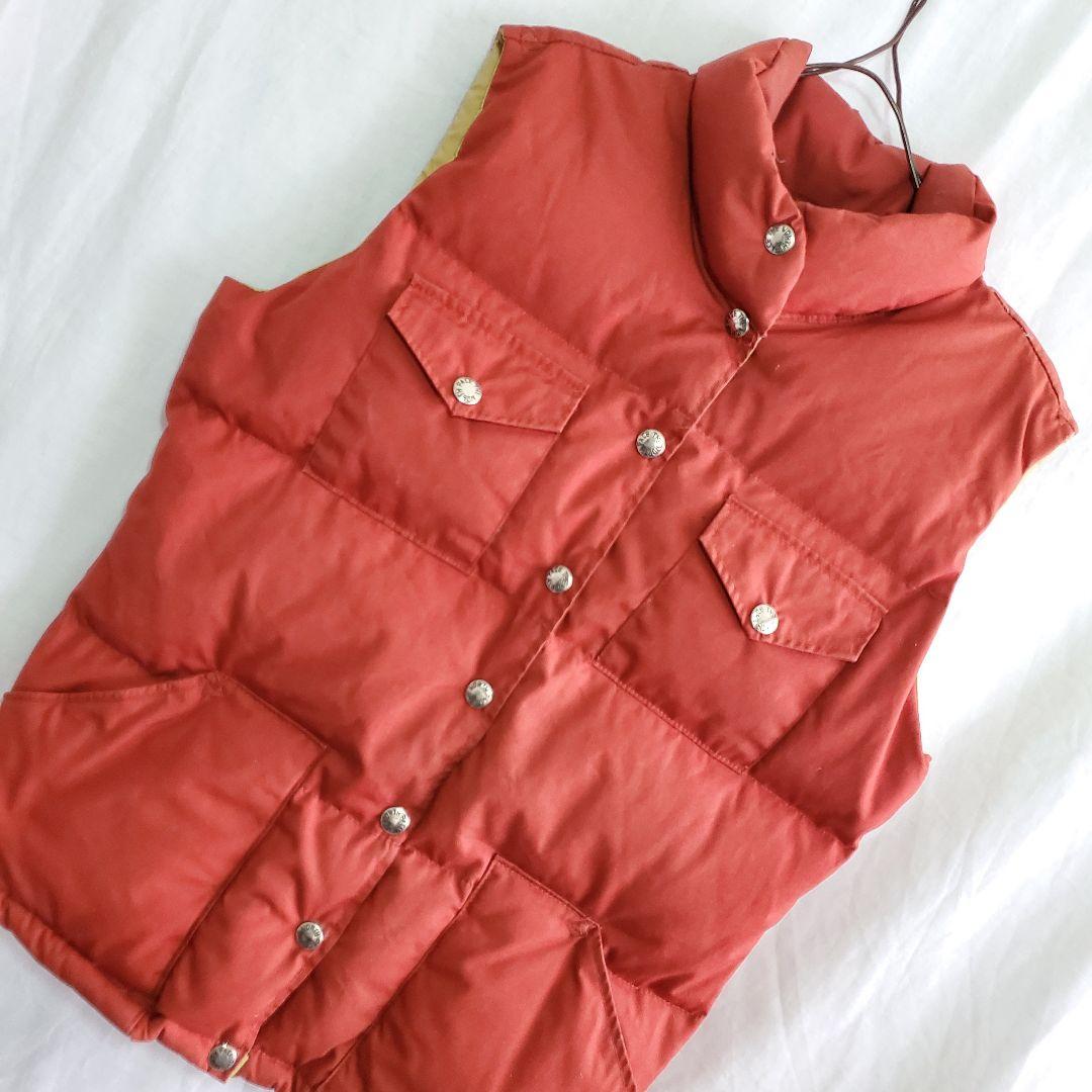 70's ノースフェイス 茶タグ 中綿ベスト USA製 レディース アウトドア