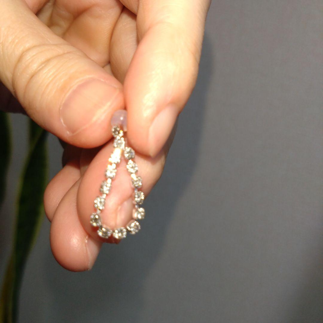 売り切りお値下げ】✨キラキラダイヤ0.5ct ティアドロップ型ピアスK18WG
