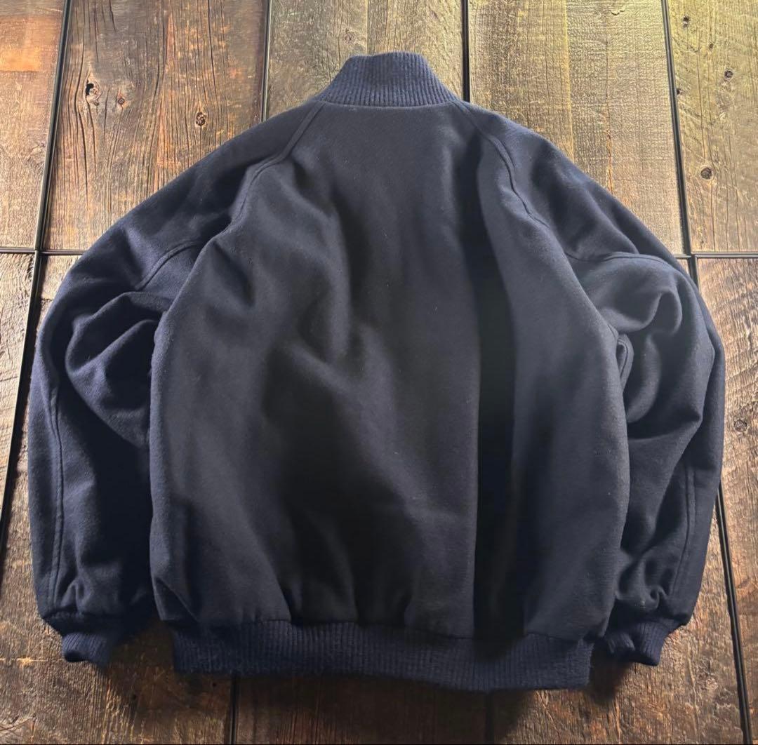 90s アシックス期 メルトンウール A2ボンバージャケットラグランXL