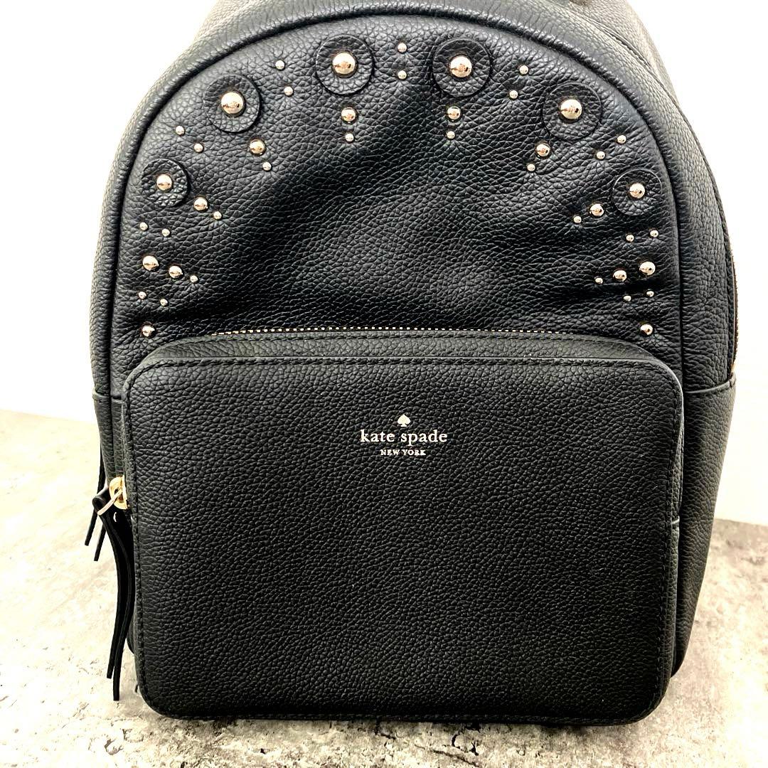 美品 ケイトスペード バックパック リュック ブラック オールレザー