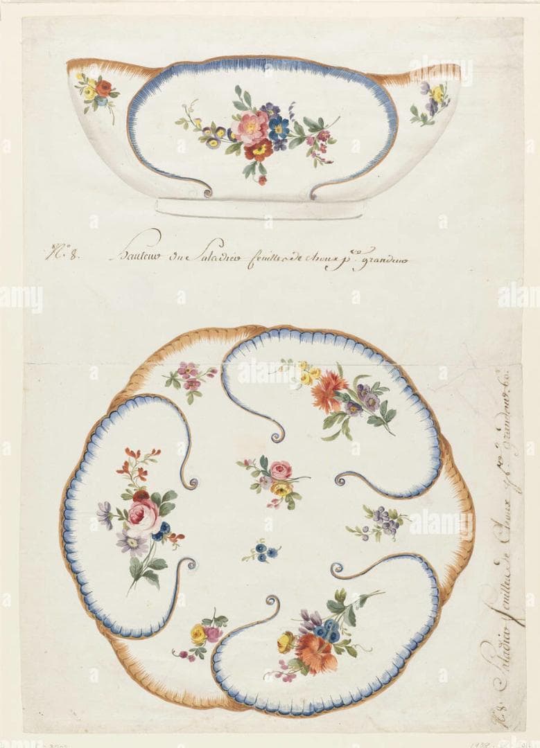 セーブル Sevres 1760年 キャベツの葉パターン サラダボウル - メルカリ