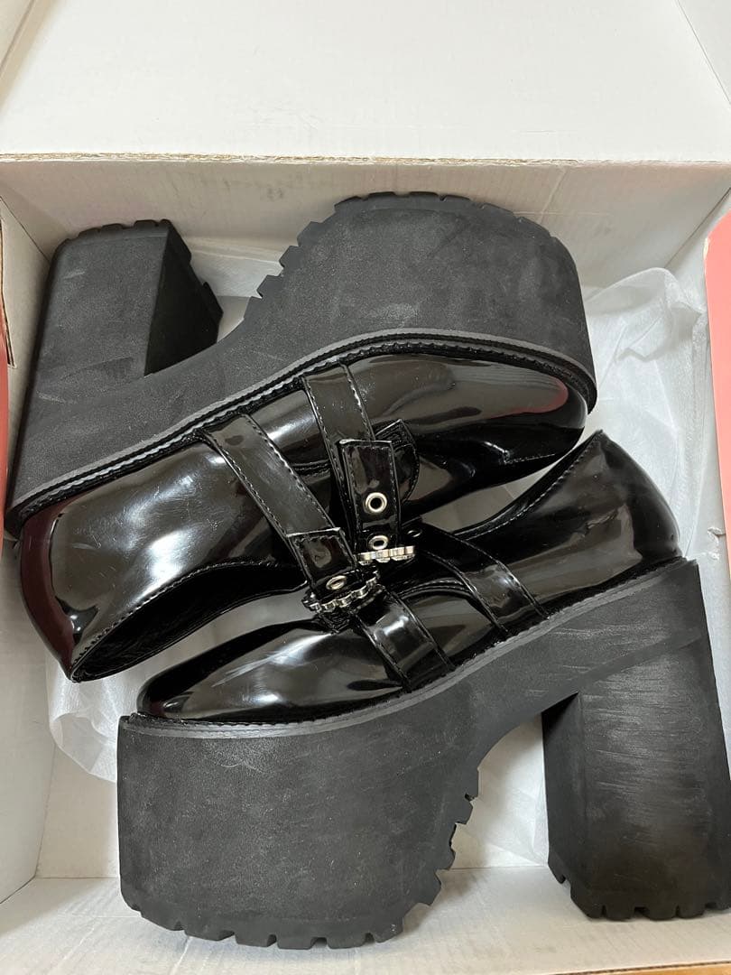 BUBBLES ダブルバックル厚底シューズ 36 13cm - メルカリ