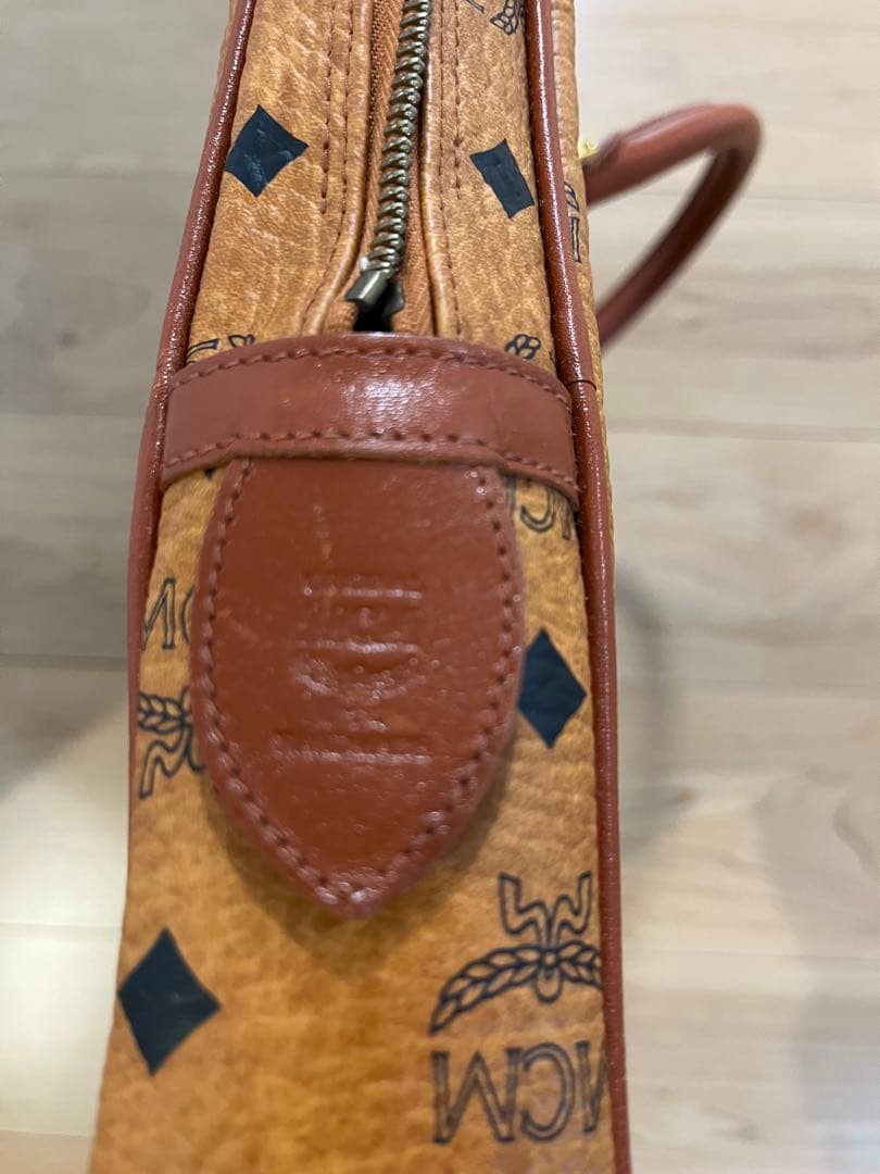 MCM レザーボストンバッグ ブラウン/ベージュ