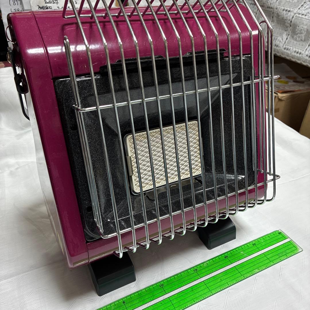 Iwataniカセットガス式安全ガード付きストーブ（ワインレッド) Iwataniカセットガス式安全ガード付きストーブ（ワインレッド