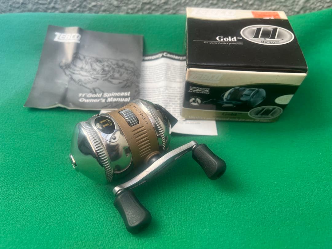 ゼブコ　ZEBCO ゴールド 11 Gold 11 スピンキャスト　付属品有 ゼブコ ZEBCO ゴールド 11 Gold 11 スピンキャスト 付属品有 ゼブコ