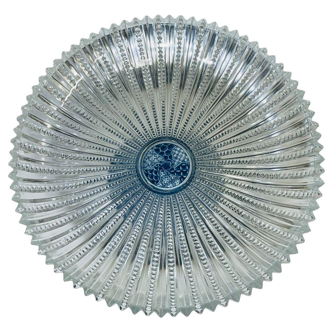 ☆未使用☆ 三洋陶器 龍峯窯 祥瑞 高台皿 ガラスコンポート皿 大皿 大