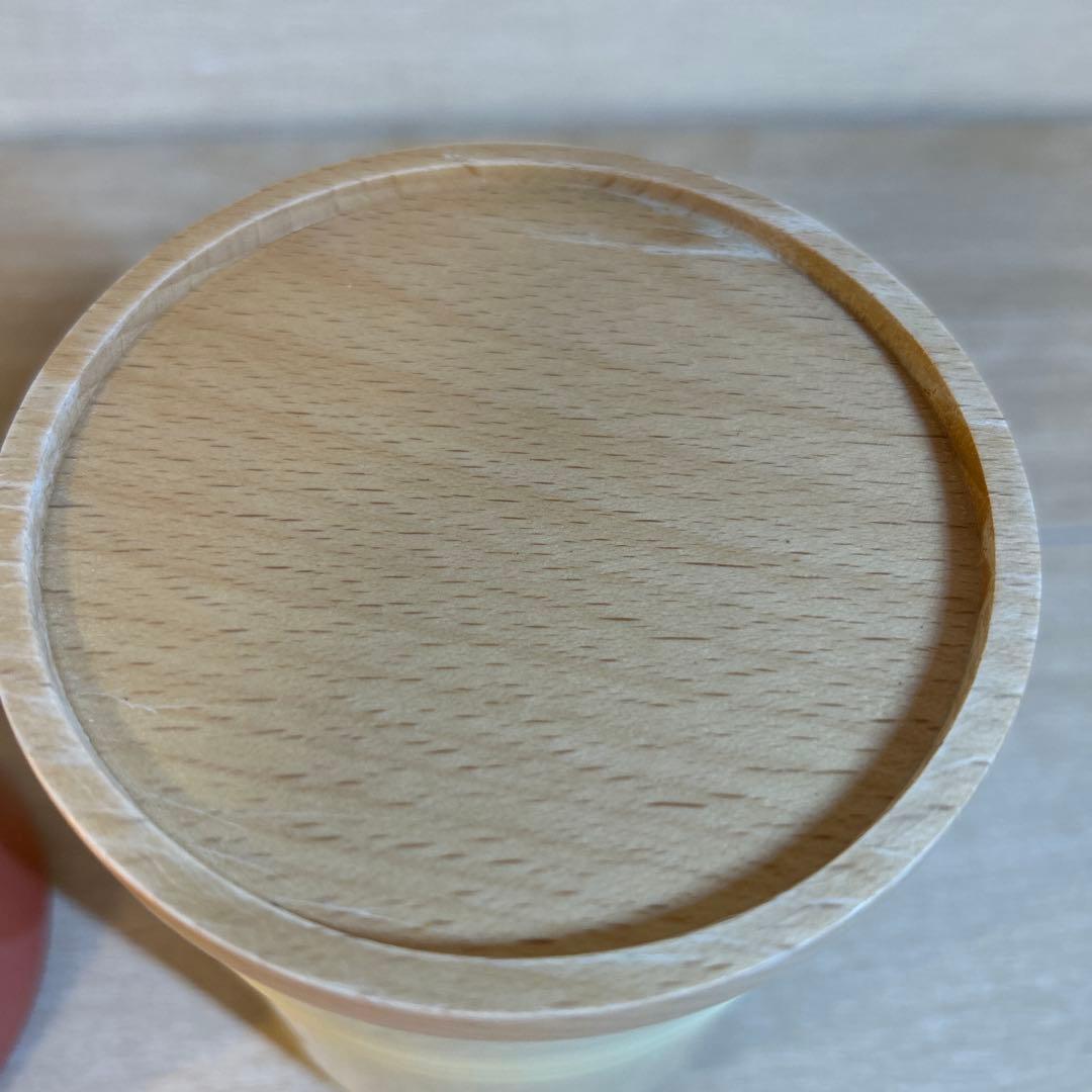 ルクルーゼ キャニスター シリンダージャー 木製蓋付き 3個セット