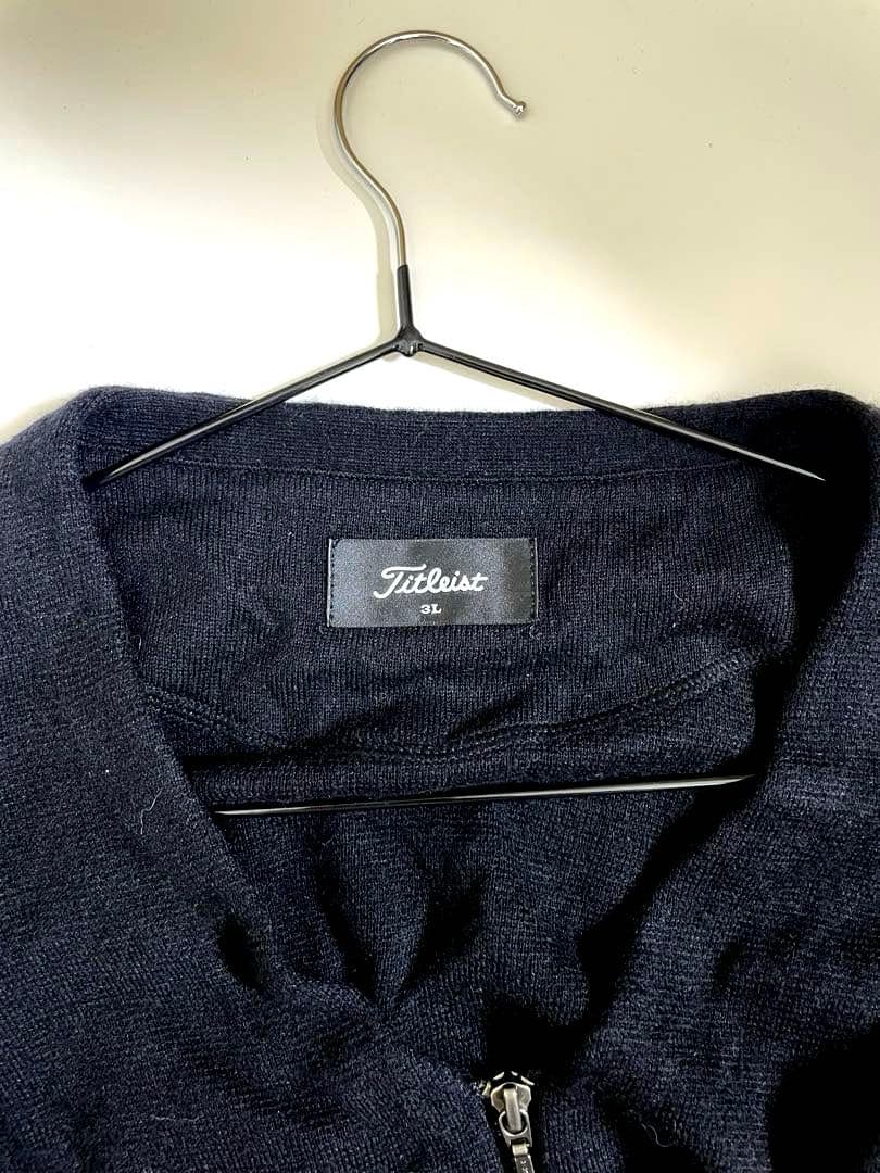 美品）タイトリスト カーディガン ジャケット ブラック サイズ3L