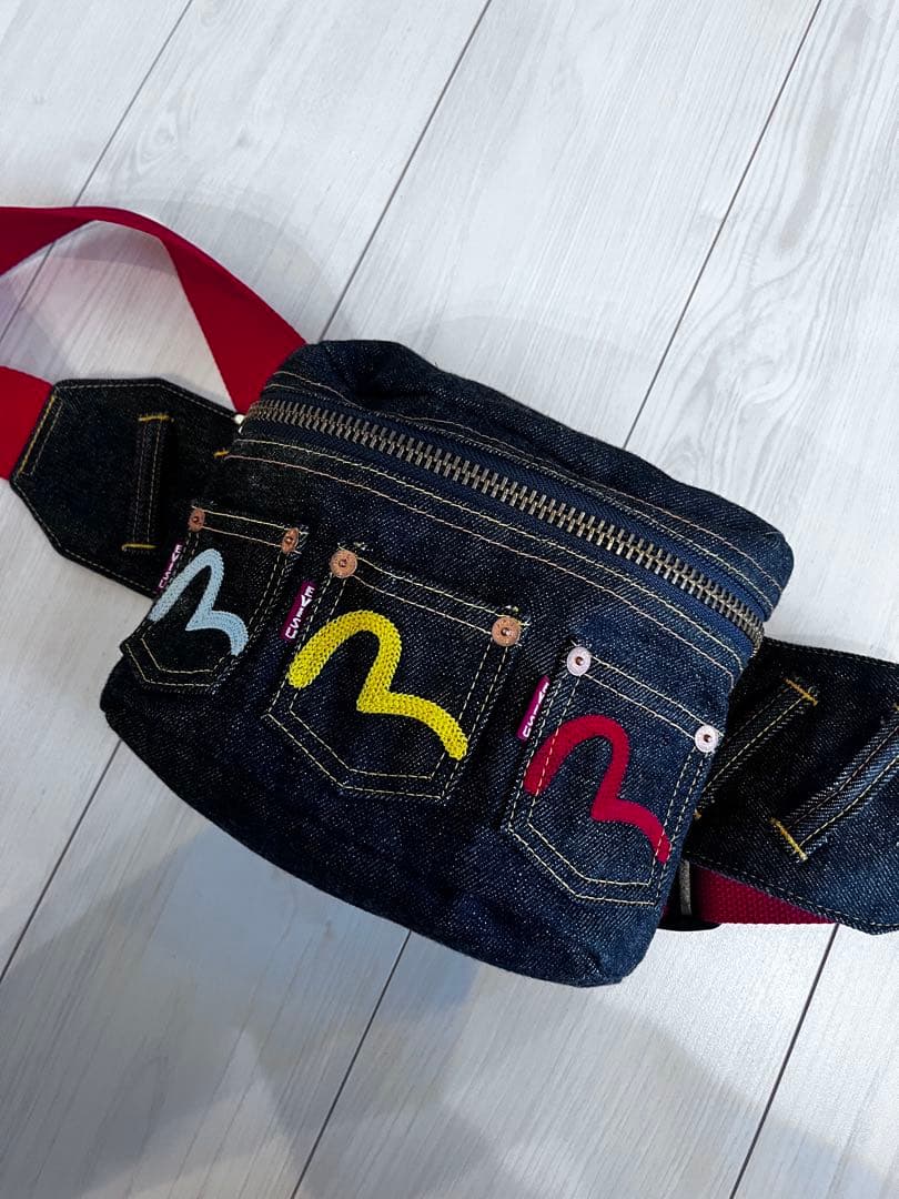 EVISU エヴィス デニム ショルダーバッグ 楽天市場】EVISU エヴィス バッグ カモメ ポケット デニム ショルダー