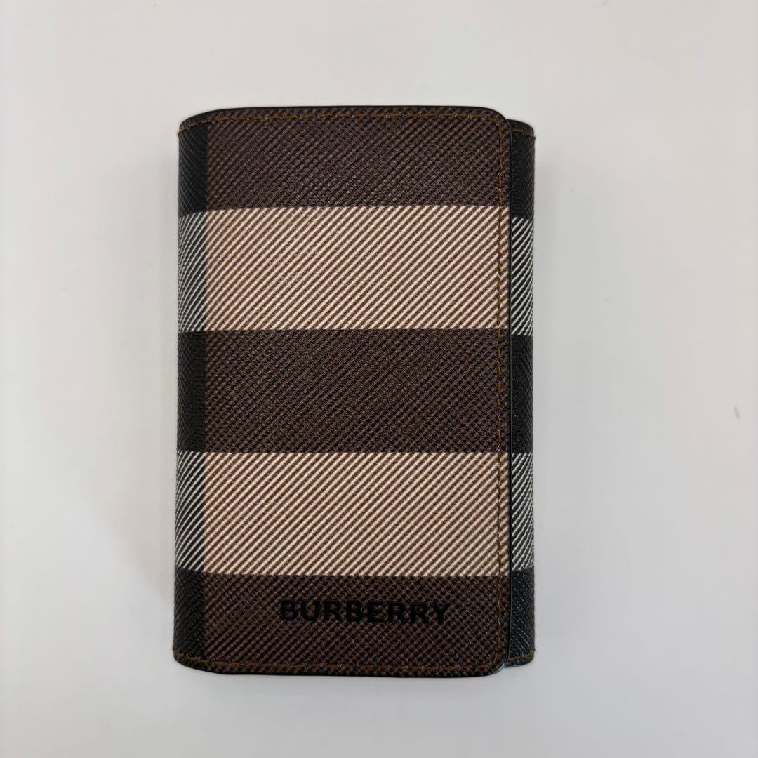 美品　BURBERRY キーケース　6連　ノバストライプ　チェック　ブラウン 楽天市場】【未使用品】BURBERRY バーバリー キーケース 6連キーケース