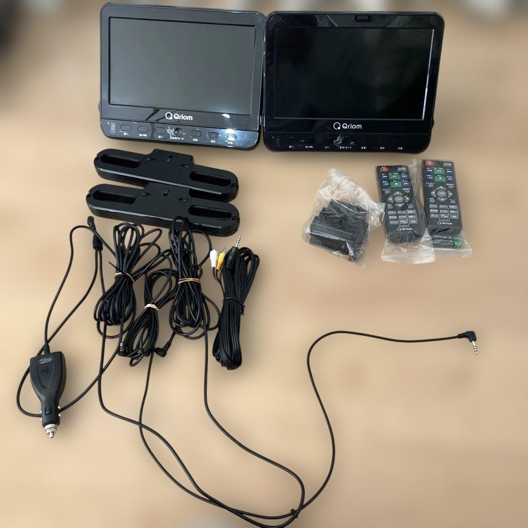 ポータブルDVDプレイヤー　車載用リアモニター後部座席　山善　キュリオム キュリオム ポータブルDVDプレーヤー ヘッドレストモニター