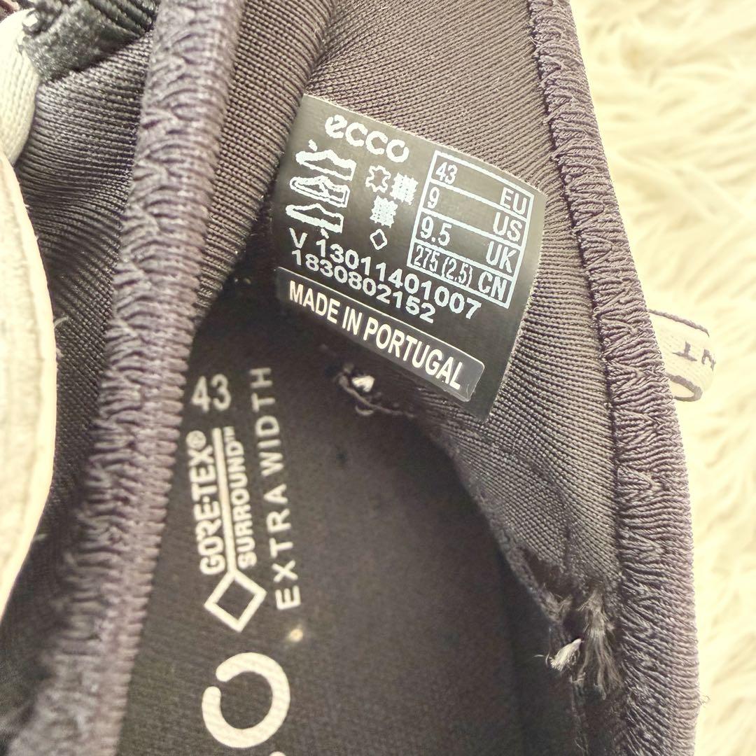 ECCOエコー ゴアテックス ゴルフシューズ ホワイト/ブラック 27.5cm