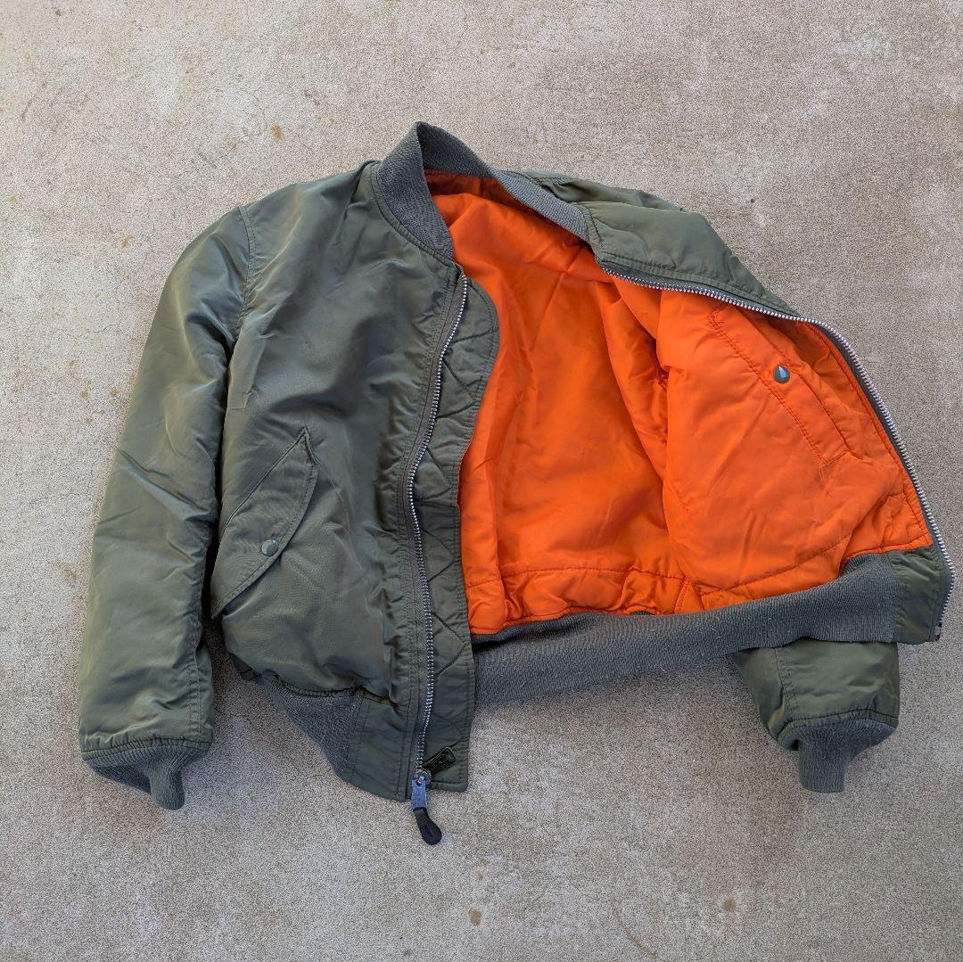 ALPHAMA-1フライトジャケット80sUSA製 3本タグ ※ポケット破れ有り