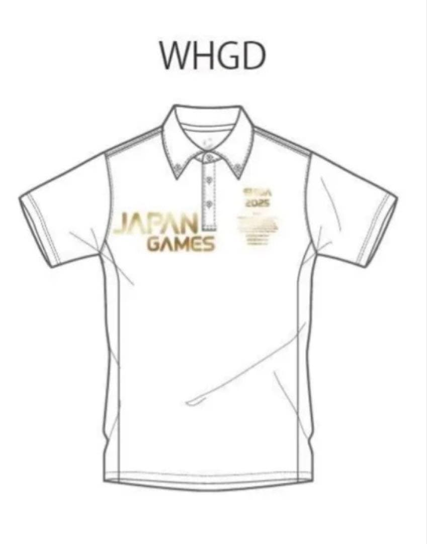 MOVE SPORT JAPAN GAMES 国体 ポロシャツ 白×ゴールド