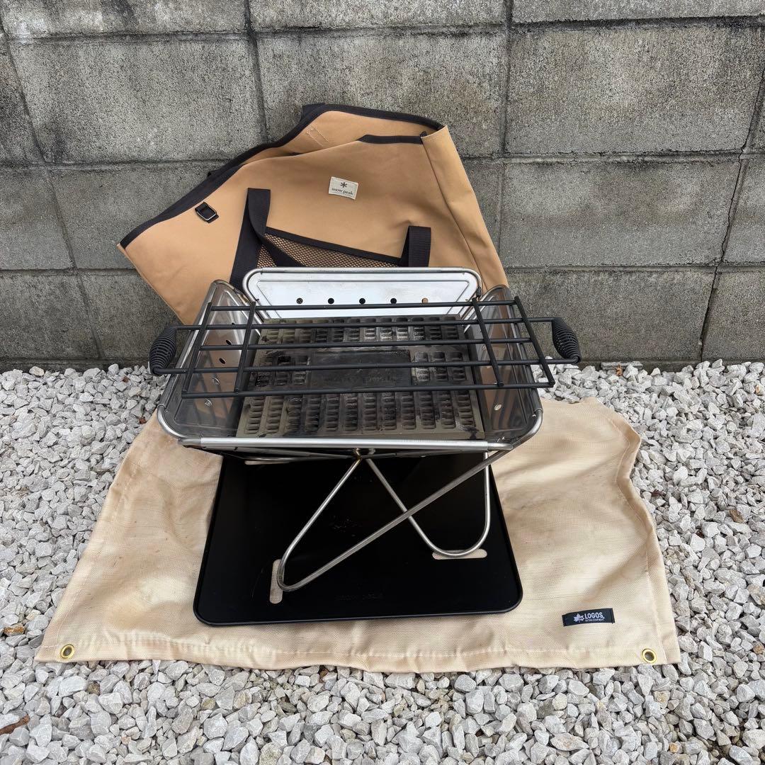 スノーピーク 焚き火台L セット&火バサミ、焚き火五徳、シート スノーピーク 焚き火台L セット&火バサミ、焚き火五徳、シー