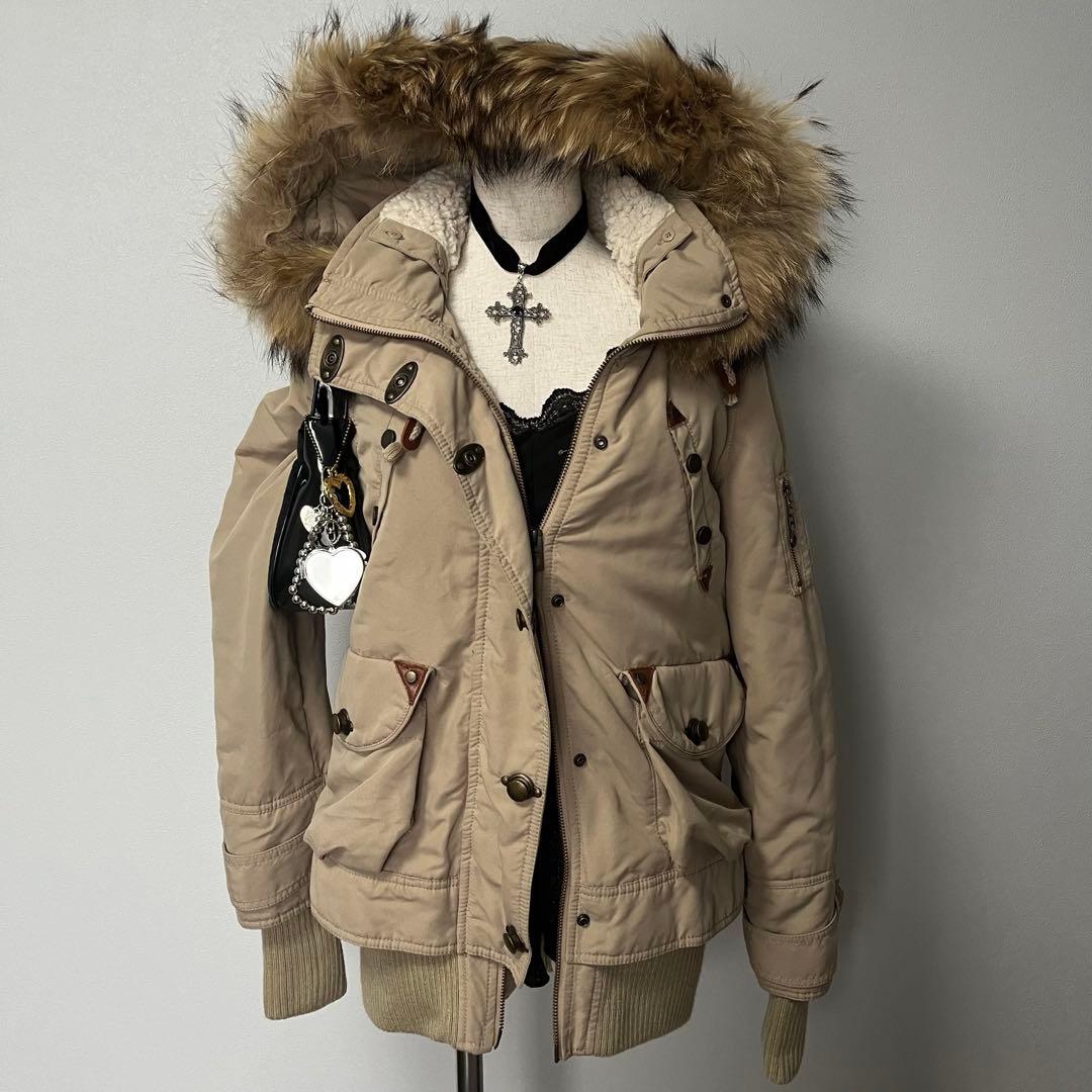 00s y2k 平成ギャル マクブリング ギミック リアルファー ミリタリー