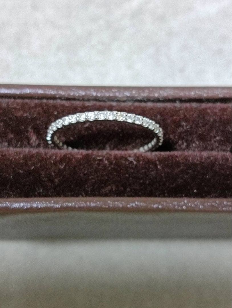 Pt900 天然ダイヤモンド 0.22ct フルエタニティリング
