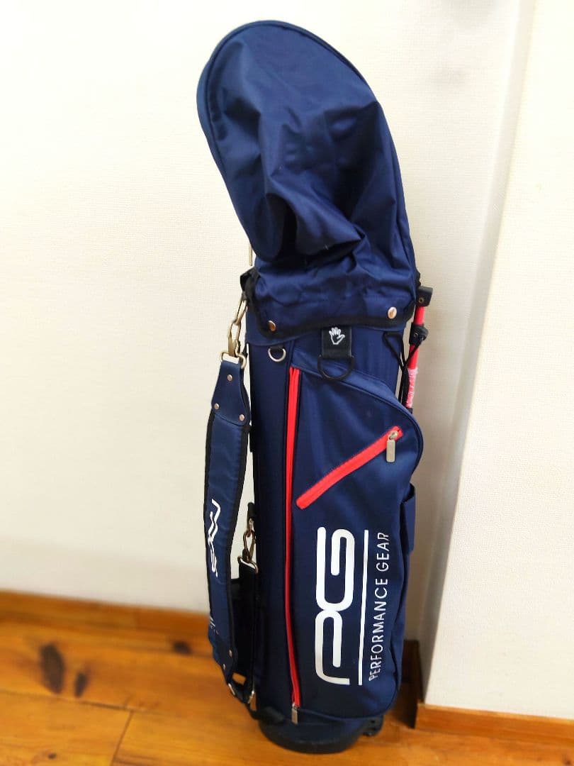 最安値【お早めにどうぞ】PG 【美品】パフォーマンスギアキャディバッグ ネイビー 最安値【お早めにどうぞ】PG 【美品】パフォーマンスギアキャディ
