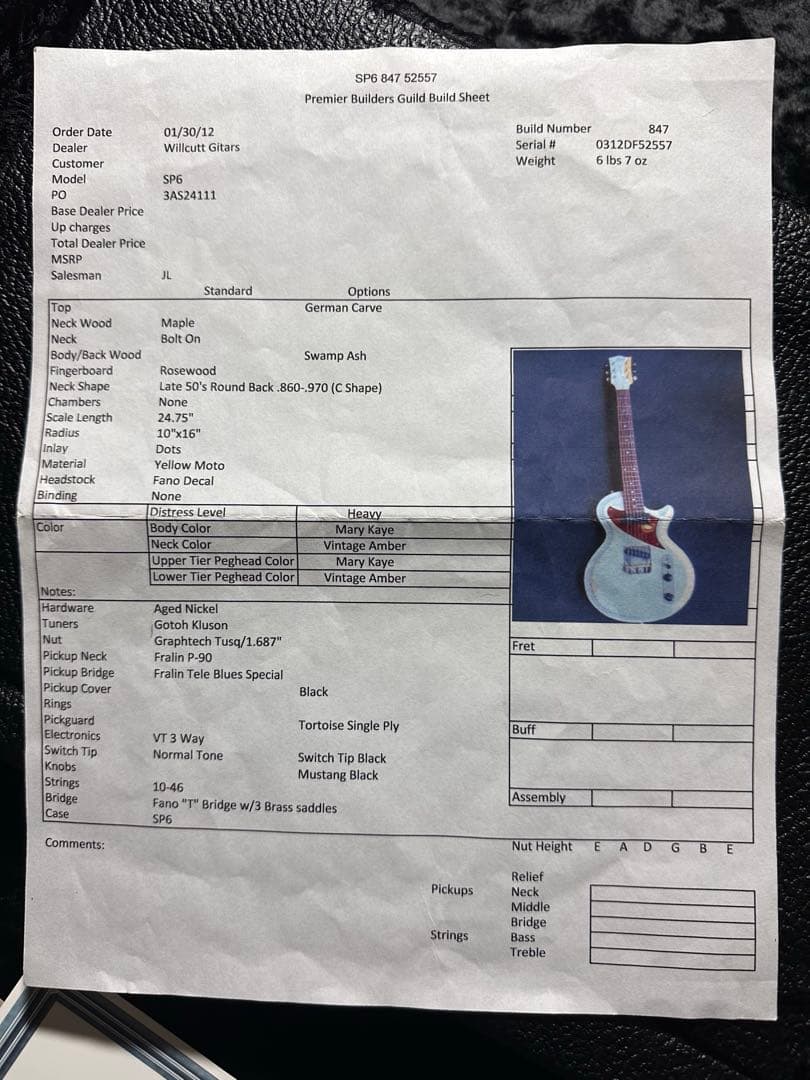 Fano Alt de facto SP6 2012年製 2.9kg