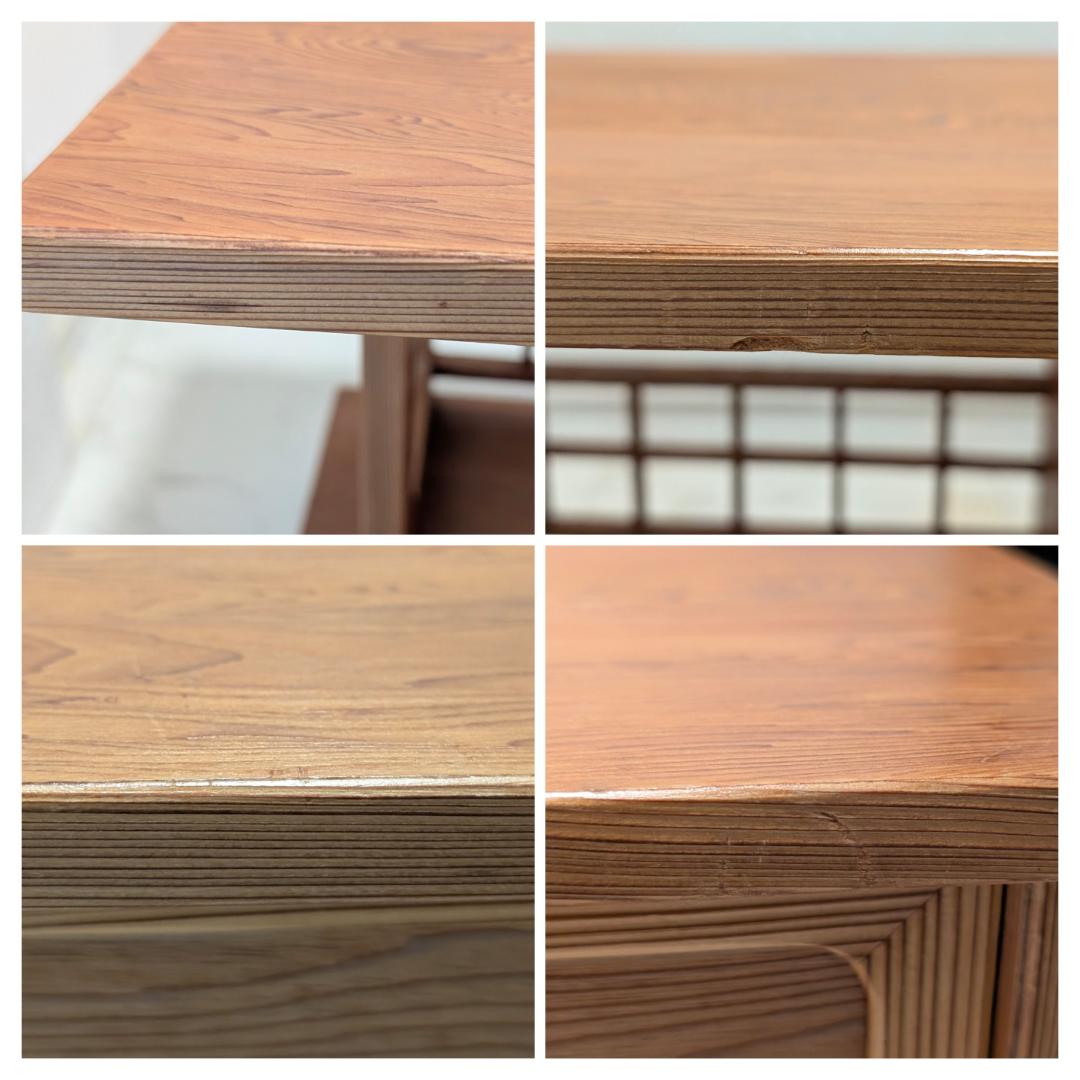 USED 屋久杉 飾り棚 キャビネット 置床 大川家具 ジャパニーズモダン 希少