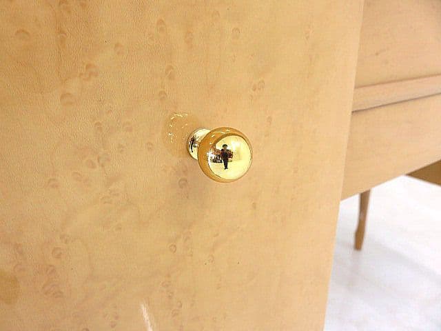 美品　IDC大塚家具　大松　最高級バーズアイメープルロココ様式ドレッサー　　姿見