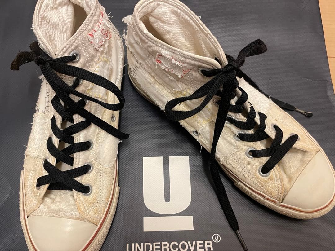 UNDER COVER2003SS SCAB瘡蓋パッチワークハイカットスニーカー