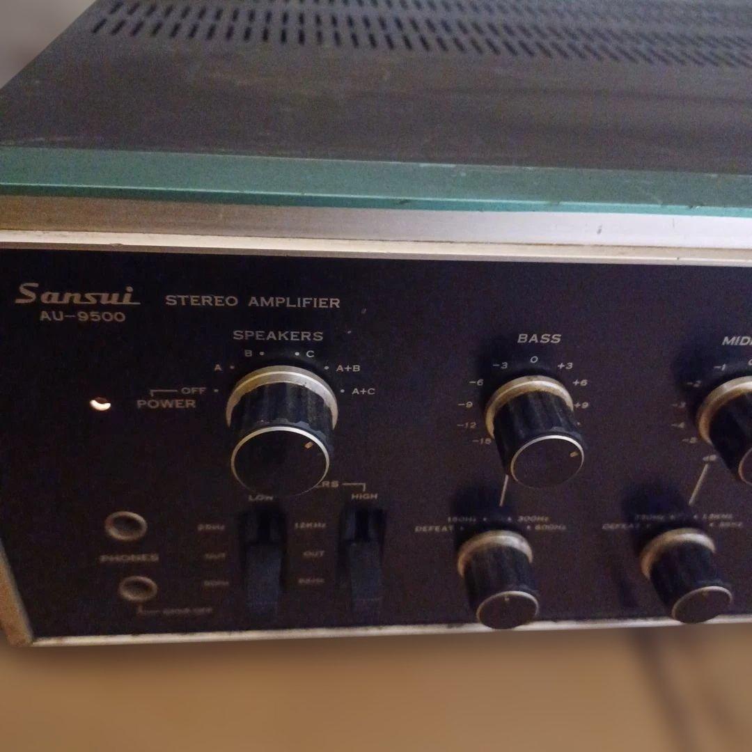 SANSUI AU-9500 ステレオアンプ 通電確認ずみ アンプ さんすい