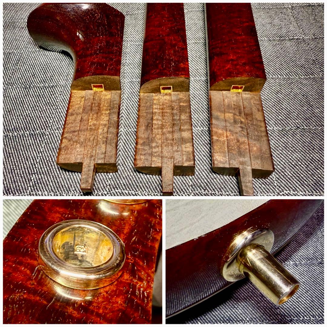 【虎・瘤杢】最高峰 津軽三味線 金細 子持綾杉 極上美品 超希少複雑混合杢 太棹