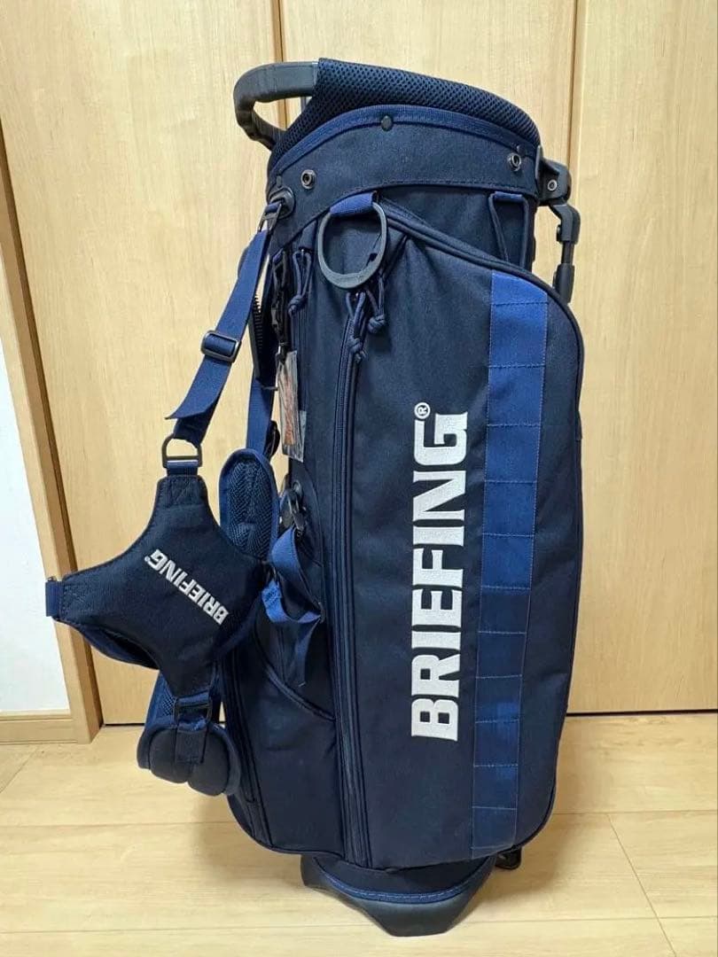 【美品】ブリーフィング CR-4 スタンド式 キャディバッグ ネイビー BRIEFING GOLF（ブリーフィングゴルフ） ブリーフィング ゴルフ