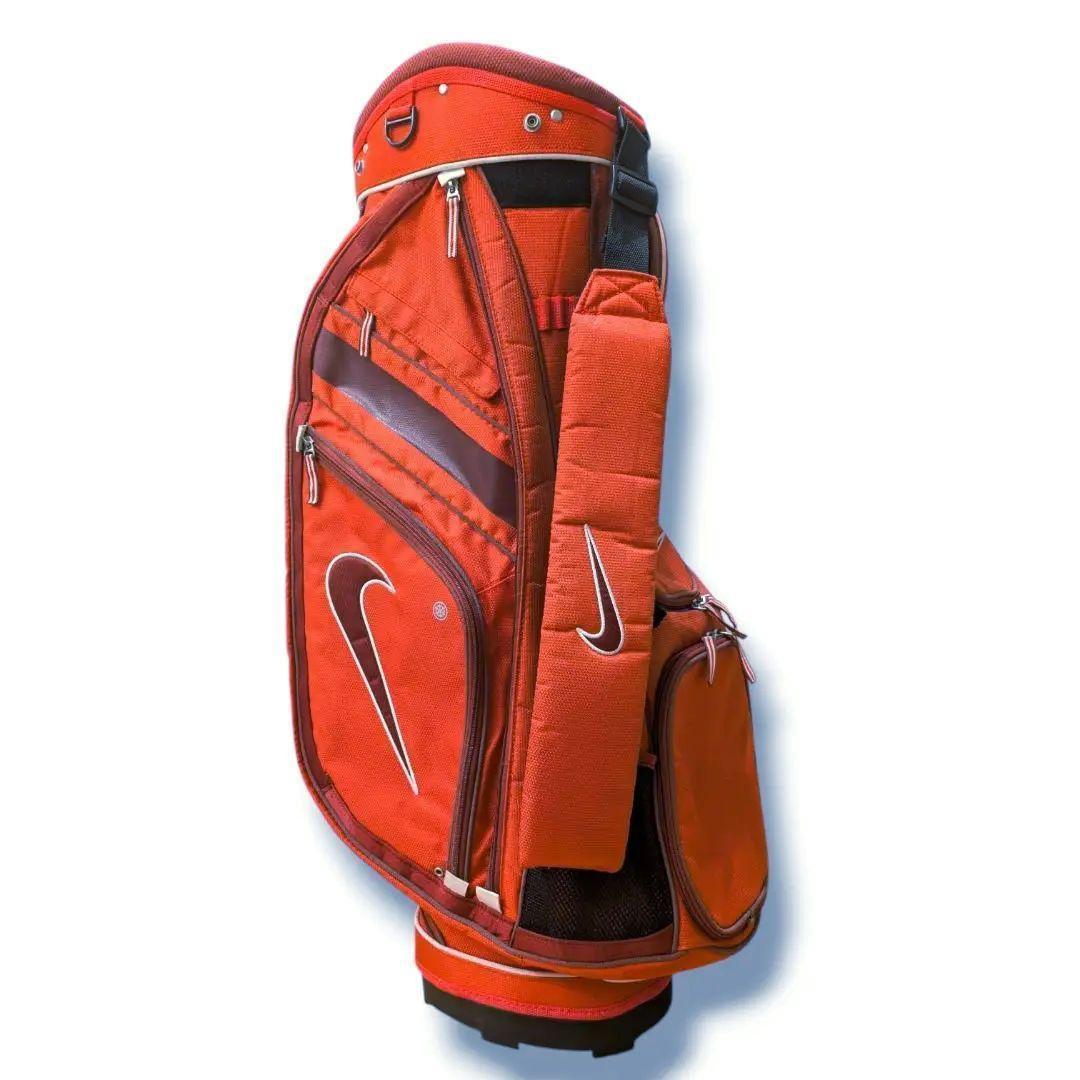 廃盤品】ナイキ ゴルフ キャディバッグ 14分割 カート型 希少 赤
