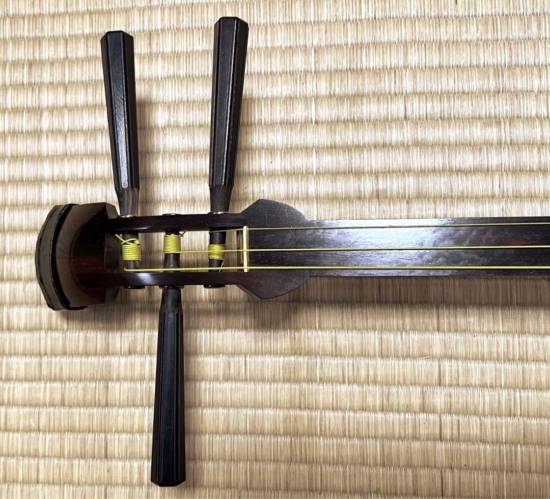 胡弓 高級紅木 越中おわら 風の盆 四ツ犬皮新皮 綾杉胴 ハードケース