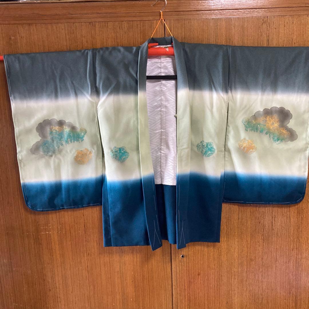 新品]七五三 5歳 男の子 羽織り、着物、長襦袢三点セット