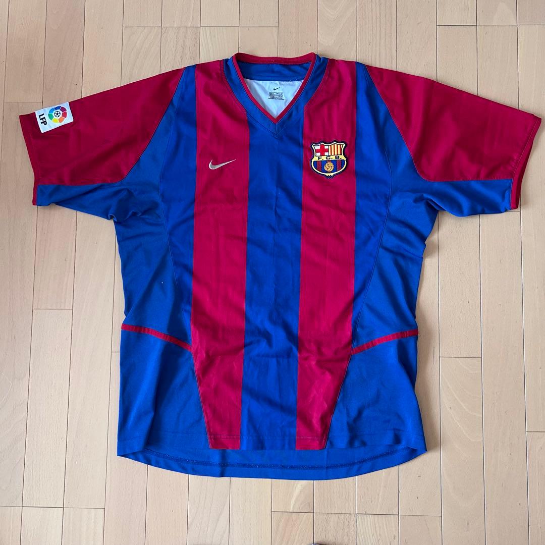 美品 NIKE ナイキ FCバルセロナ ユニフォーム 2002/03 ホーム Ｌ 美品 NIKE ナイキ FCバルセロナ ユニフォーム 2002/03 ホーム L