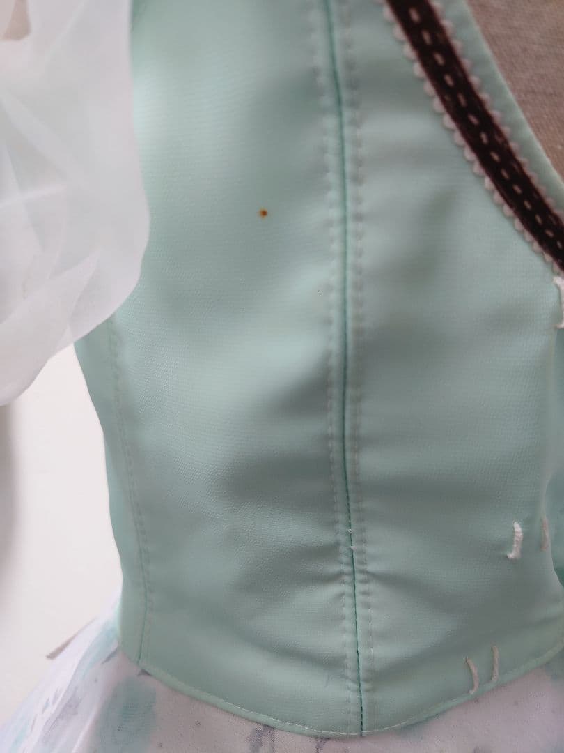 バレエ衣裳 コスチューム 白×ミントグリン:ジゼル/リーズ/コッペリア美品