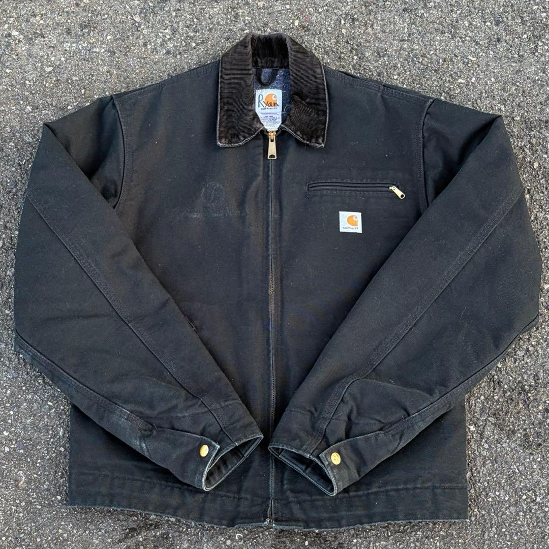 Carhartt デトロイトジャケット ブラック コーデュロイ襟 USA製 - メルカリ