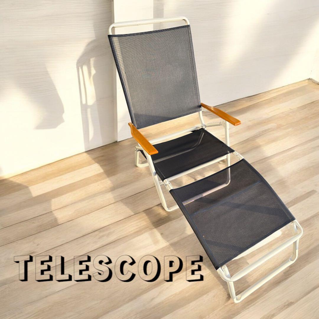 TELESCOPE CASUAL ビーチチェア ネイビー 折りたたみ式 ビーチベッド ビーチ チェア アウトドア 軽量 折畳み コンパクト 簡易
