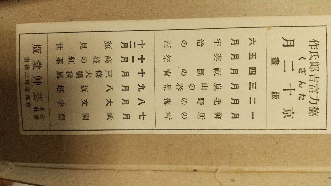 徳力富吉郎 京都風景 短冊11点(4月がなし) 芸艸堂 木版 しみ祇園祭