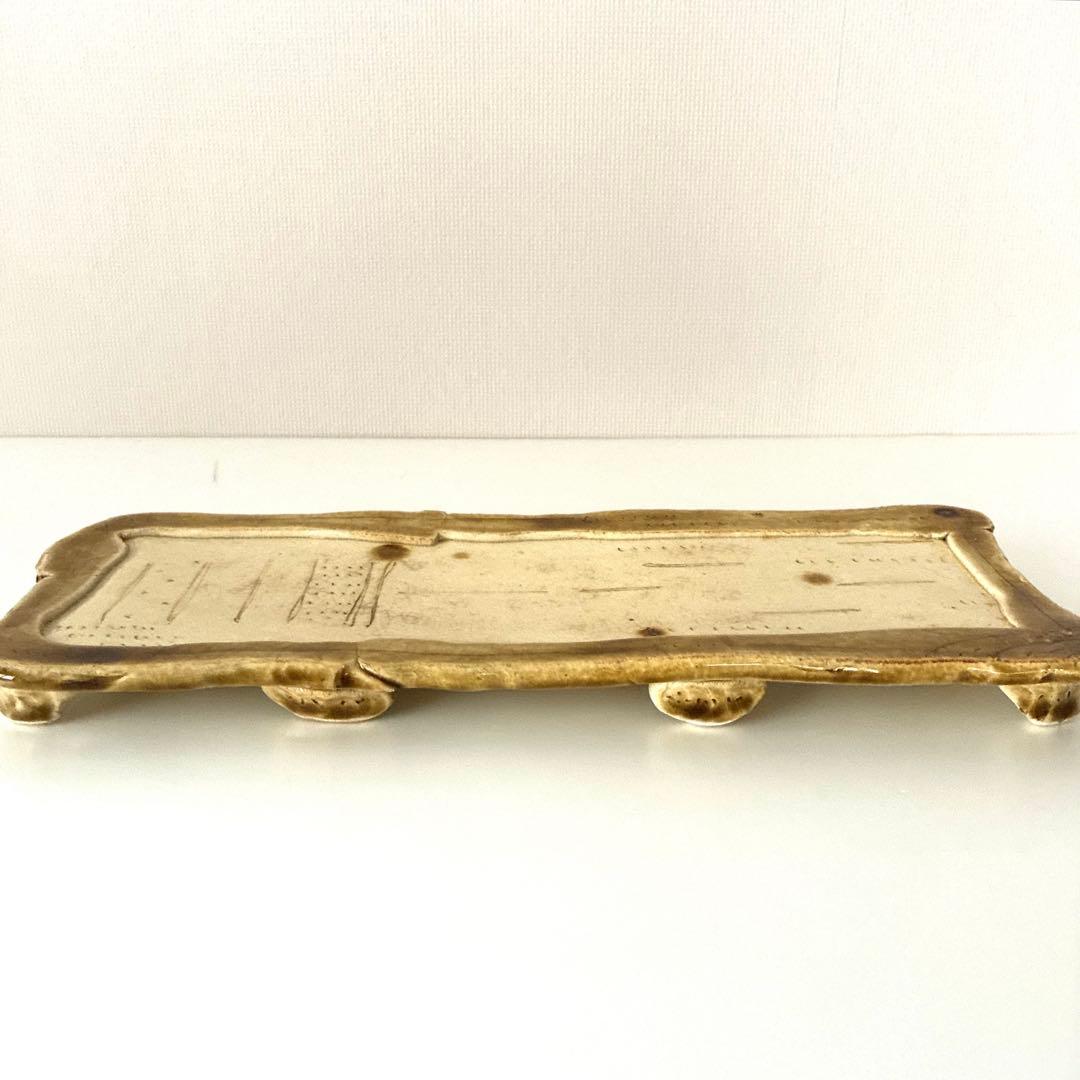 新品未使用 笠間焼 滝沢三奈子氏作 脚付長角皿 - メルカリ