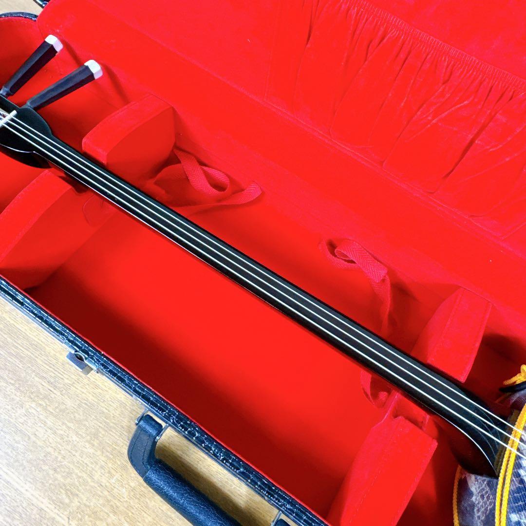 美品】 初心者 入門 三線 沖縄三線 人工皮 ハードケース付き ツメ 駒
