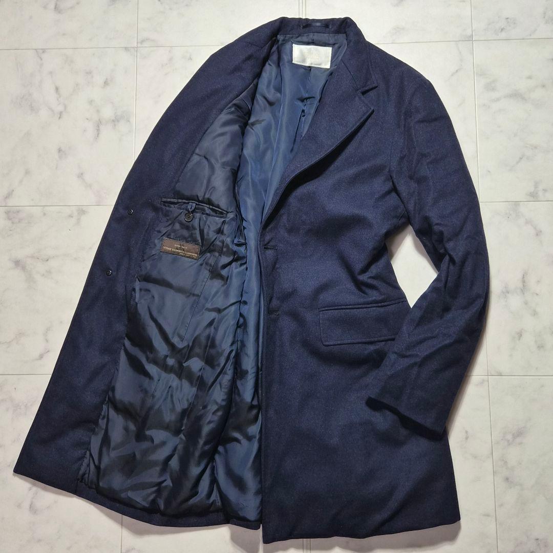 【美品】エディフィス カノニコ生地 SUPER 100’s ダウンコート M EDIFICE - □新品【エディフィス】×【カノニコ(伊)】極上ウールダウン