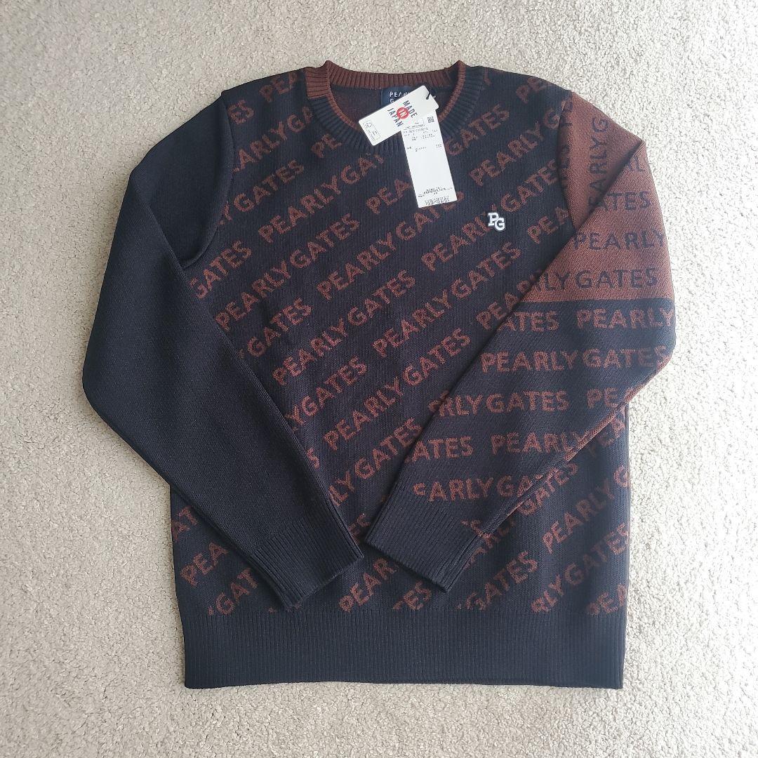 パイナップル3636　PEARLY GATES セーター 新品タグ付き フェザー×パイルチェックニットトップス [N1113] | トップス全品送料